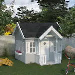 Lekstuga Palmako Jennie 3,7 m² Trästuga med Altan & Sadeltak