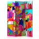 Rumsavdelare Skärmvägg Arkiio Rainbow-Hued Town 135x172 cm