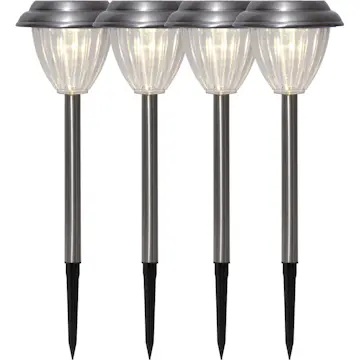 Solcellspollare Star Trading Palma LED Utebelysning med Sensor 4-pack