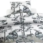 Påslakanset Borganäs of Sweden Älg Grå Enkelsäng