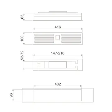 Filtergaller Smeg GRIDKDH12 för Köksfläkt