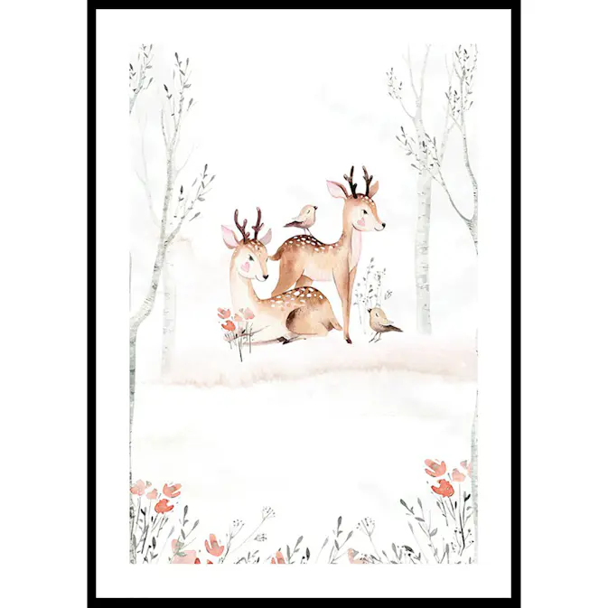 Poster Gallerix Forest Deer