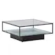 Soffbord furniture/fashion Maglehem Svart Vardagsrumsbord i Glas/Stål 90x90cm