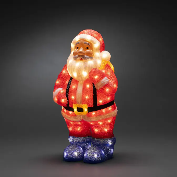 Dekorationsfigur Gnosjö Konstsmide Tomte akryl 55cm 104 LED