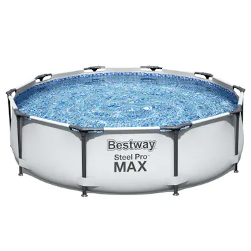 Poolpaket Bestway Steel Pro Max Ø3m Stålramspool Ovanmark med Filterpump