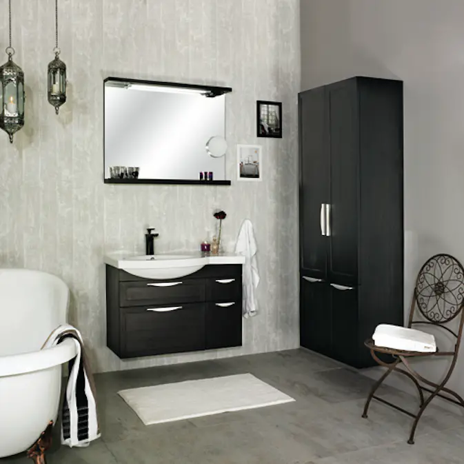 Möbelpaket Noro Ocean 900 Svart Fanér Ramlucka