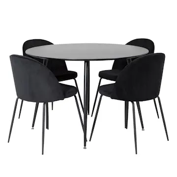 Matgrupp Venture Home Silvia med 4 Wrigley Stolar Runt