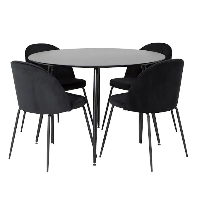 Matgrupp Venture Home Silvia med 4 Wrigley Stolar Runt