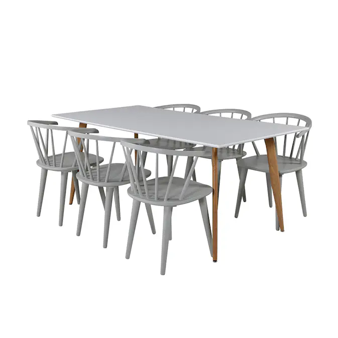 Matgrupp Venture Home Polar Ø100 cm med 6st Bobby Matstolar