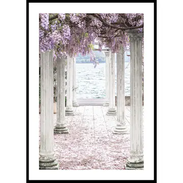 Poster Gallerix Pillars With Wisteria Flower-Roof