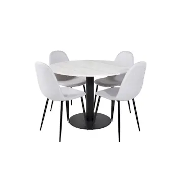 Matgrupp Venture Home Estelle med 4 Pobbie Stolar PolyEstelletyg