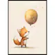 Poster Gallerix Fox Holding Balloon
