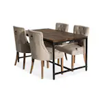 Matgrupp Bloomington Wilmer Rektangulär 140 cm med 4 Viktoria Matstol