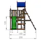Klätterställning Jungle Gym Nomad Med Rutschkana Mörkgrön