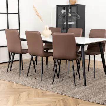 Matgrupp Venture Home Jolie med 6 Walerina Stolar