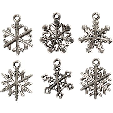 Berlocker Creativ Company Snöflingor Hål 1,5 mm 18 delar