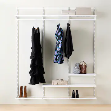 Garderobslösning Elfa Decor+ Enkel med Hyllor