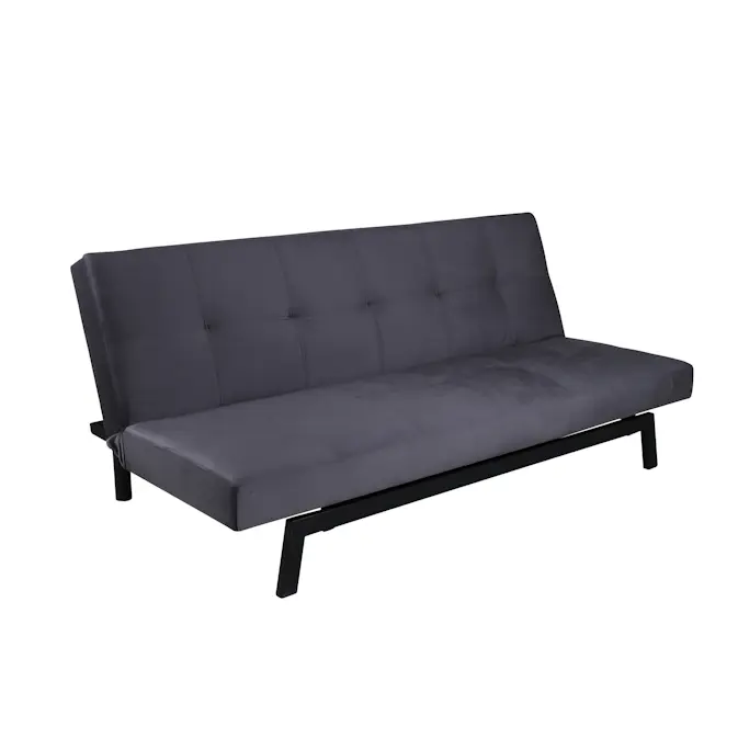 Bäddsoffa Venture Home Bodil Grå Sammet 2-sitssoffa 180x80x55 cm 1 Sovplats