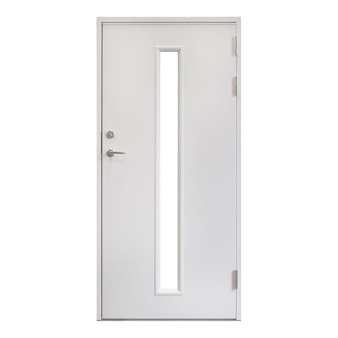 Ytterdörr Landskap Avlångt Glas Vitmålad