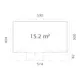 Stuga Palmako Aurelia 15,9 m² (inv. 15,2 m²)