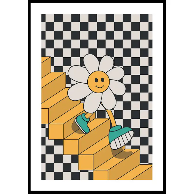 Poster Gallerix Smiley Flower Down The Stairs