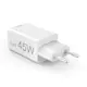 Laddare HAMA 1x USB-C 1x USB-A GaN 45W Vit