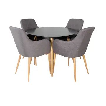 Matgrupp Venture Home Plake med 4 Corina Stolar Polyestertyg Runt