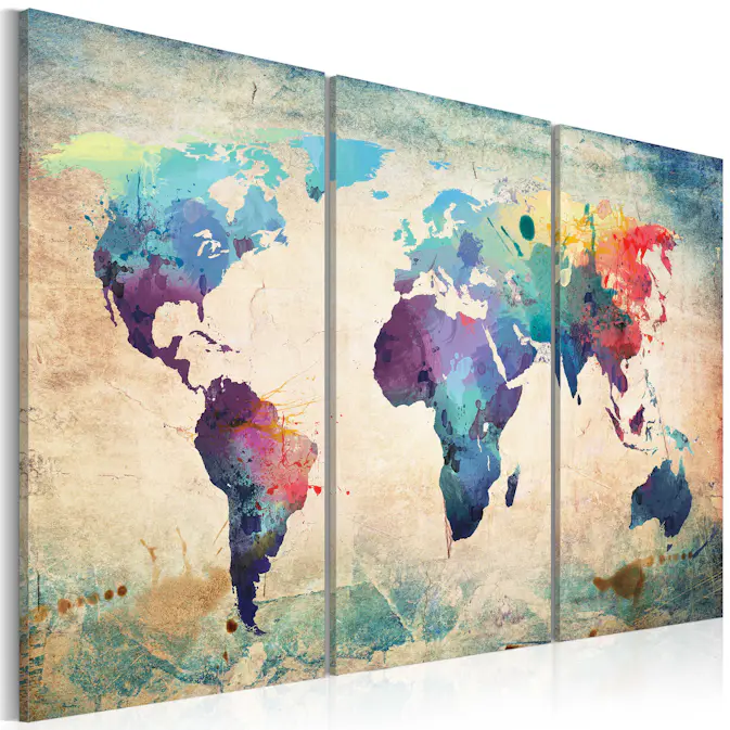 Akrylglastavla Arkiio Rainbow Map