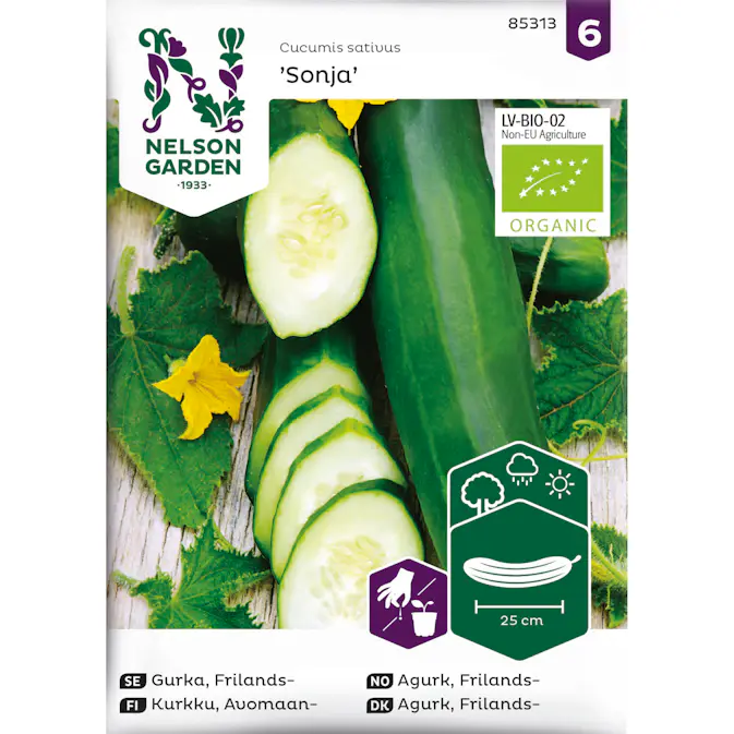 Frö Nelson Garden Gurka Sonja Organic Frilandsgurka