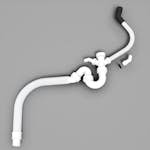 Rörset Insinkerator Vattenlås för Avfallskvarnar