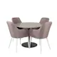 Matgrupp Venture Home Roxanna Grå Bord med 4 Corina Stolar