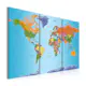 Tavla Arkiio World Map Colourful Note