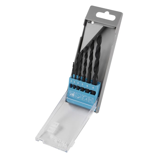 Metallborrset Wolfcraft HSS 2-8mm 6-Delar