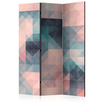 Rumsavdelare Skärmvägg Arkiio Pixels Green And Pink 135x172 cm