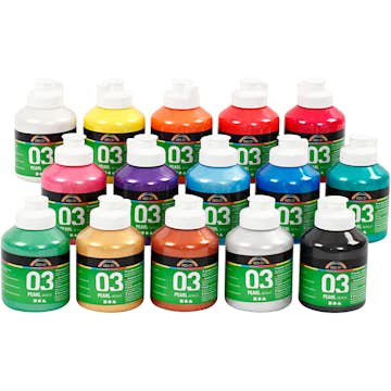 Akrylfärg Creativ Company A-color Mixade Färger Nr. 03 Metallic 15st 500 ml/1 Låda