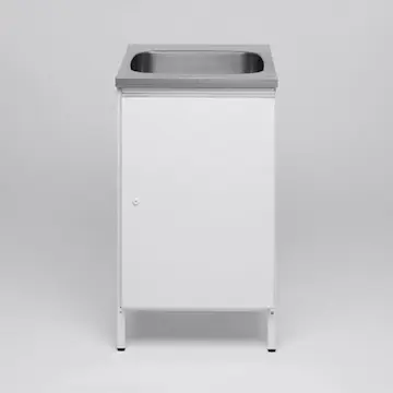 Tvättbänk Contura Steel CAB 5 Bänkskåp för Tvättstuga med Låsbar Dörr Vit