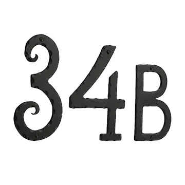 Husnummer Beslagsboden Svart Smide