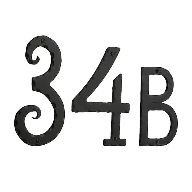 Husnummer Beslagsboden Svart Smide