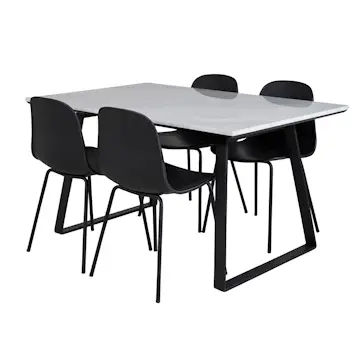 Matgrupp Venture Home Estelle 140 med 4 Ardi Stolar