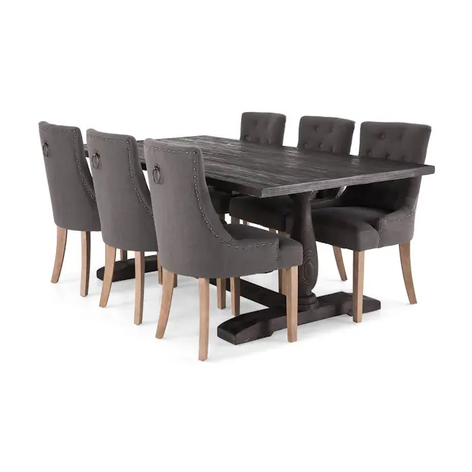 Matgrupp Bloomington Dijon Rektangulärt Matbord 200 cmmed 6 Viktoria Matstol