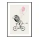 Poster Gallerix Lion On Bicycle