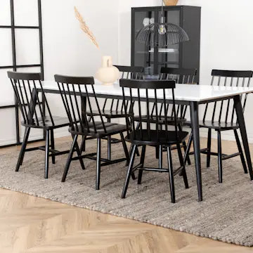 Matgrupp Venture Home Jolie med 6 Lena Windsor Stolar