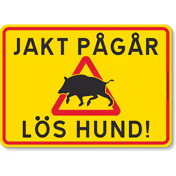 Varningsskylt 5etta Magnetskylt Jakt Pågår Vildsvin