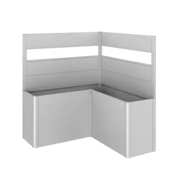 Skärmvägg Biohort till Belvedere Planteringslåda med Akrylglas 91x152x152 cm