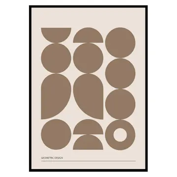 Poster Gallerix Geometric Graphic Beige No1