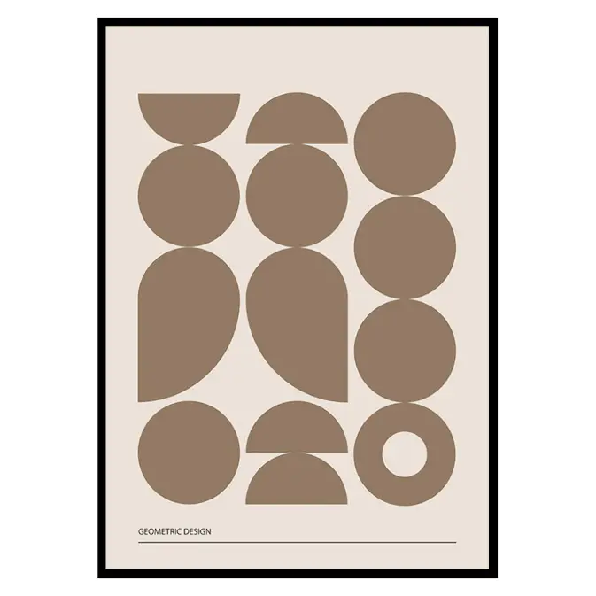 Poster Gallerix Geometric Graphic Beige No1