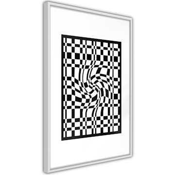 Poster Artgeist Affisch Distorted Chessboard
