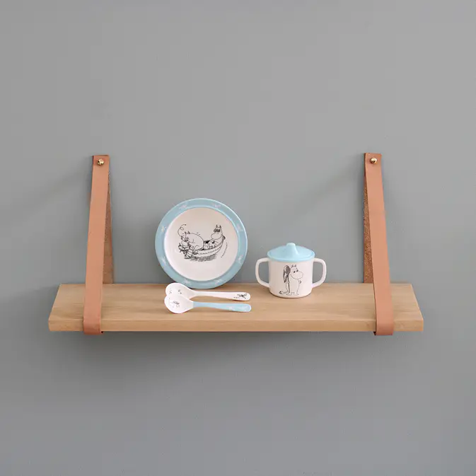 Sugkoppstallrik Rätt Start Mumin Ljusblå