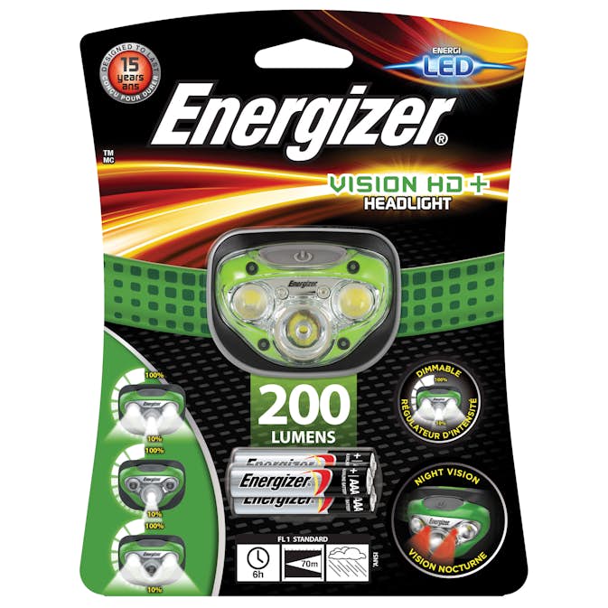 Pannlampa ENERGIZER Vision HD 3 + 2 LED 200 Lumen