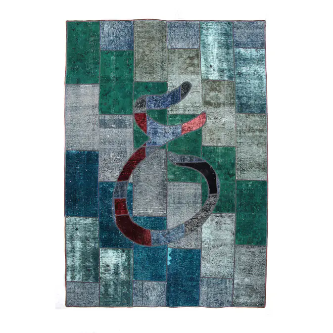 Persisk Patchworkmatta D-sign Handknuten 750762